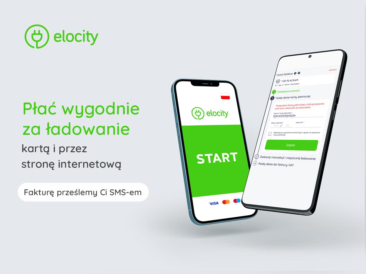 Elocity zapewnia różnorodne formy płatności za ładowanie