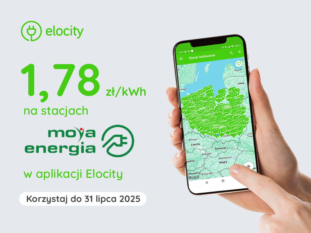 Promocyjne ładowanie na stacjach Moya Energia